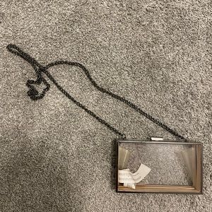Zara Clear 2 way evening bag